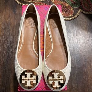 Tory Burch Ivory Ballet Flats
